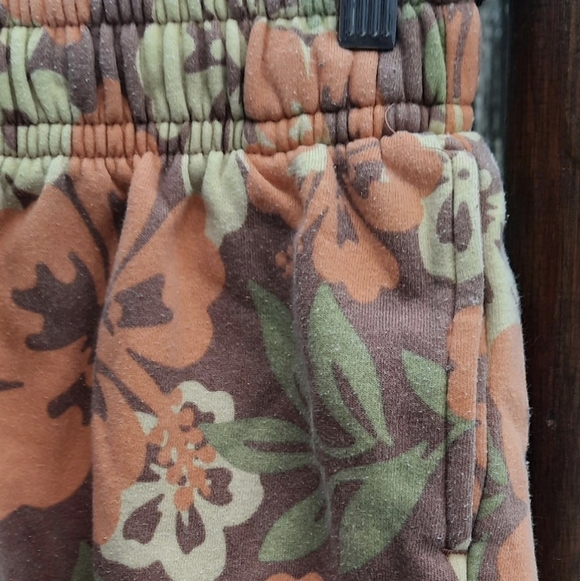 Wild Fable Floral Athletic Shorts - Orange and Green - Picture 3 of 6